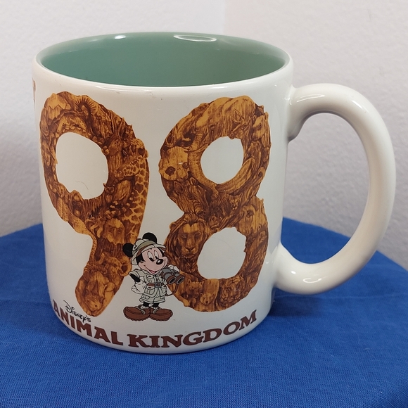 Vintage 1998 Disney's Animal Kingdom Coffee Mug Mickey Safari *Mint - Picture 1 of 8